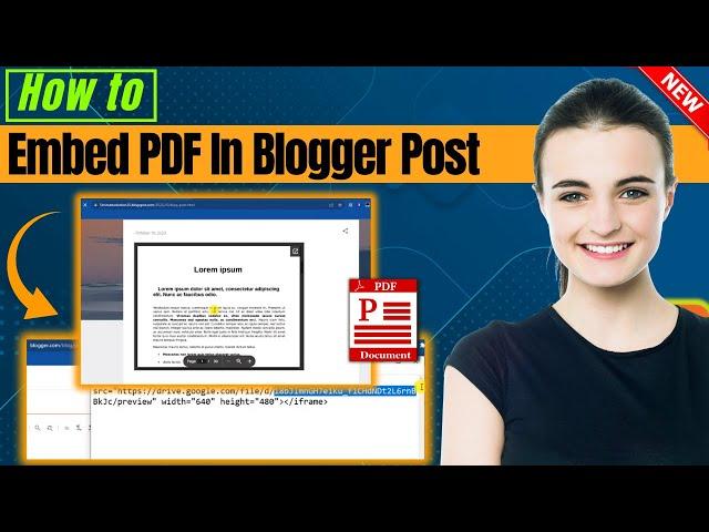 How To Embed PDF file In Blogger Post 2024 | Display PDF in Blogspot