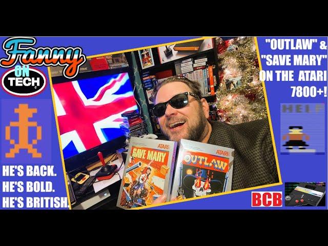 BCB 154: Outlaw & Save Mary (Atari 7800+ Game Review Series, V6) w/ Fanny on Tech!