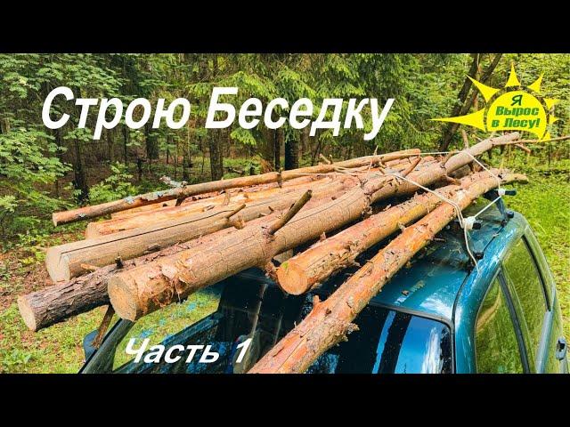 Строю Беседку в стиле "Я Вырос в Лесу!"  День 1 и День 2. Часть 1