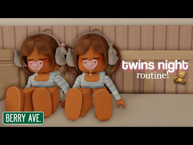 Twins After Daycare Night Routine  | Roblox Berry Avenue Roleplay