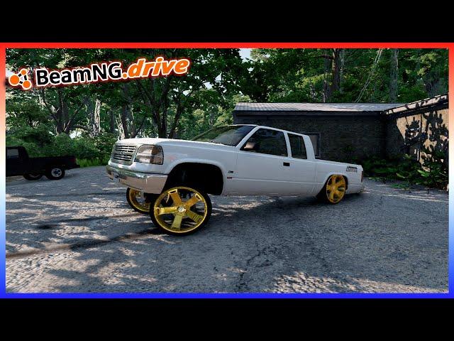 BeamNG.drive MP - SQUATTED TRUCK VS DANGEROUS ROAD! CAN I MAKE IT?