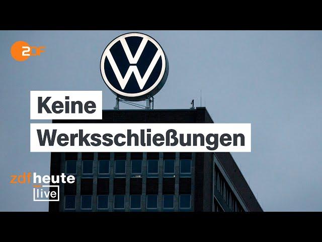 Wie VW ohne Kündigungen 35.000 Stellen abbauen will | Pressekonferenz und Analyse bei ZDFheute live