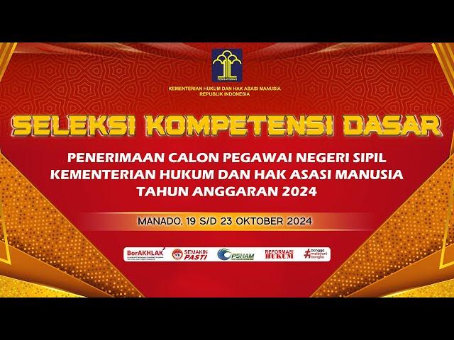 Live Score SKD CAT Kementerian Hukum dan HAM Kantor Wilayah Sulawesi Utara Hari Ke-1