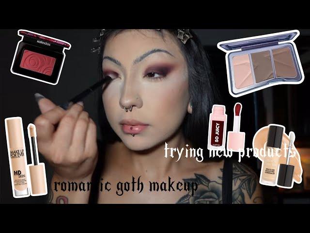 romantic goth makeup & trying new products (grwm :p)