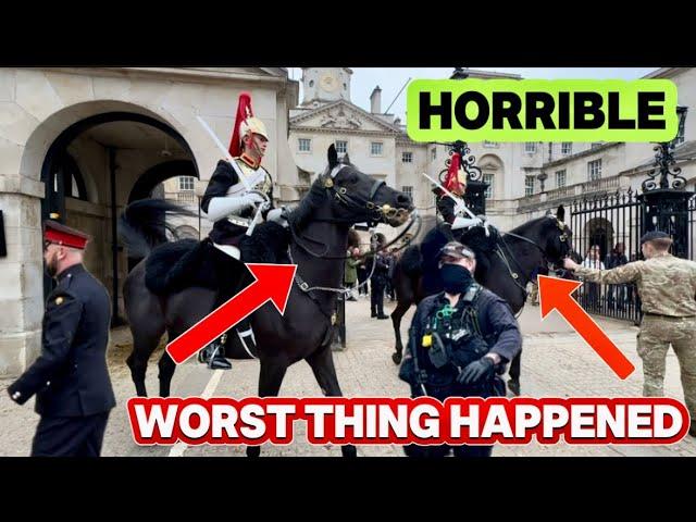 WORST THING THAT HAS EVER HAPPENED AT THE HORSE GUARDS HAS HAPPENED TODAY 