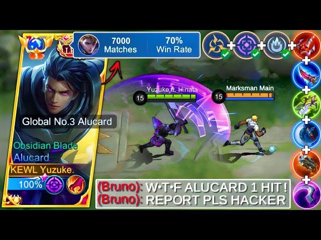 WTF DAMAGE!!! | Best Alucard 1 HIT BUILD & EMBLEM for Auto Win | Global 1 Alucard Complete Tutorial