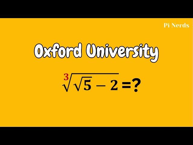 Oxford Entrance Exam Question | Can You Solve ? | Mathematics | Complex Number | Pi Nerds