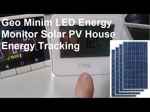 Geo Minim LED Sensor Energy Monitor Solar PV Home Usage Tracking