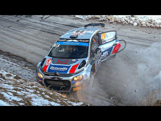 WRC Rallye Monte Carlo 2023 | Flatout, Big Crash, Jumps & crazy fans