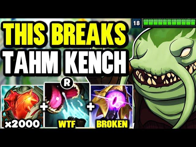 WTF?! THIS BUILD LITERALLY BREAKS TAHM KENCH! (CONVERT HEALTH TO FREE AP)