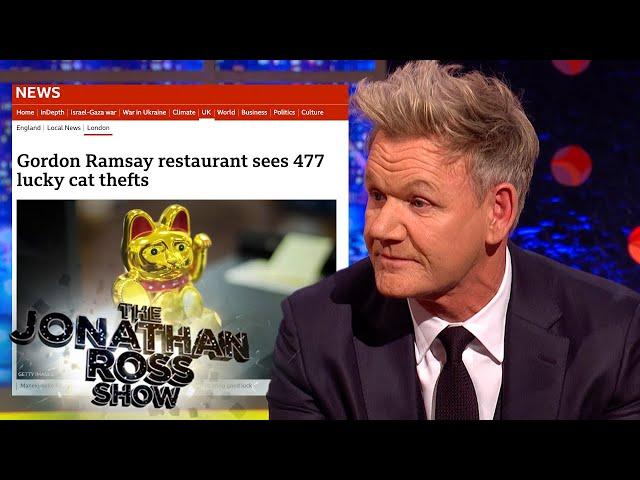 Gordon Ramsay Addresses 477 Lucky Cat Thefts From Restaurant | The Jonathan Ross Show