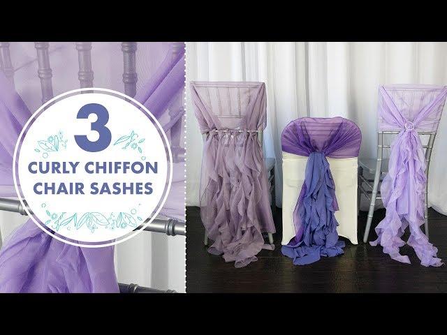 3 Curly Ruffles Chiffon Chair Sashes Ideas | BalsaCircle.com