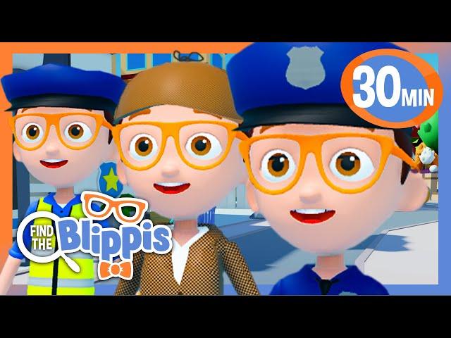 Unlock ALL Police Blippis in 'Find The Blippis' on Roblox! | Blippi Plays Roblox!