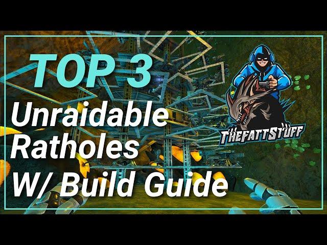 Top 3 UNRAIDABLE Official Ratholes W/ Build Guide on Ark Crystal Isle