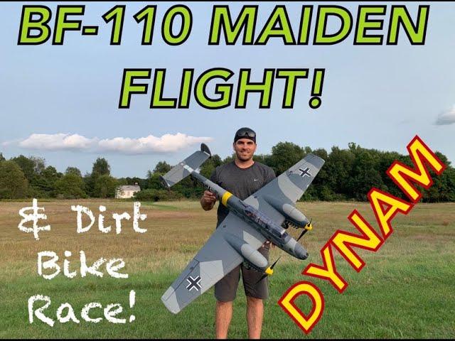 Dynam BF-110 1500mm Maiden Flight and Dirt Bike Race!