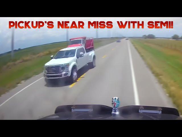 AMERICAN TRUCK DRIVERS DASH CAMERAS | Semi vs Idiot Drivers, Near Head-On & Careless Lane Change!