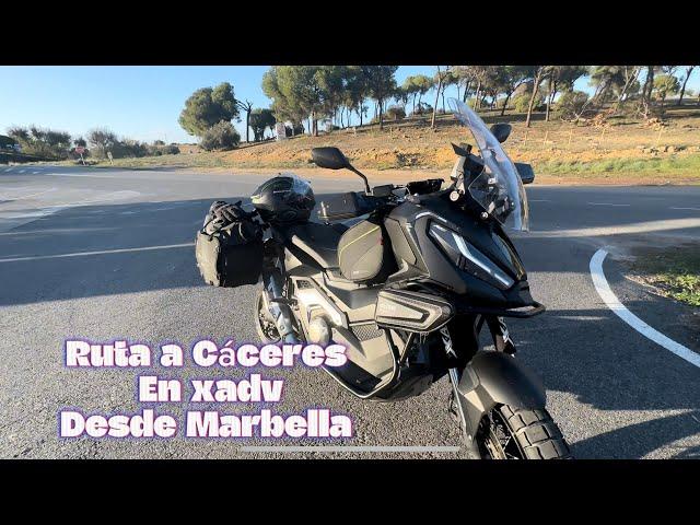 Ruta a Cáceres desde Málaga en honda Xadv . 470km en carretera con Pirelli scorpion.Ruta de la plata