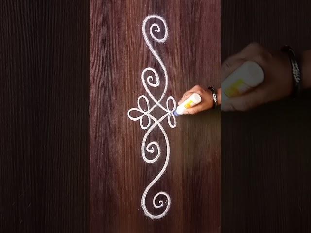 very easy rangoli side designs #muggulu #rangoli