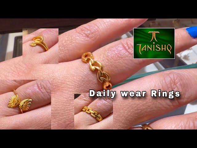 Tanishq 22k Daily wear Gold Ring Designs with Price/Light weight Gold Rings/Rings/Bangalore/Deeya