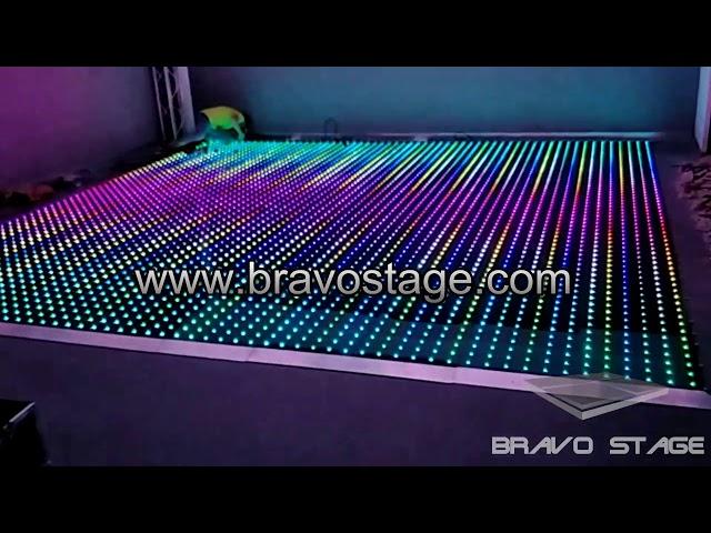 Starlit Digital Illuminated LED Pixel Dance Floor Effects Video-Bravo Stage