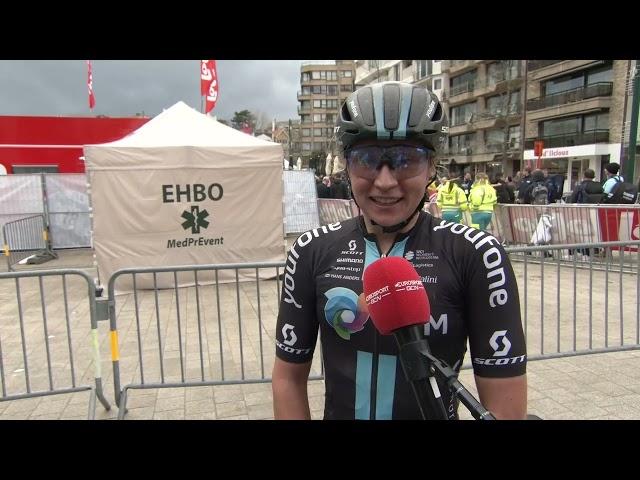 Megan Jastrab - Interview at the finish - Classic Brugge-De Panne 2023