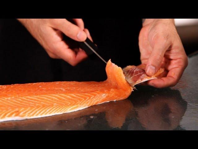 How to Remove the Skin from Salmon | Fish Filleting