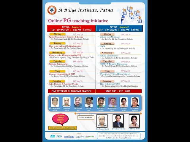 Retina Session 2, Day 2, online PG teaching initiative