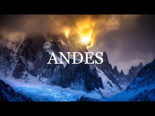 4K High Quality Video of Andes Mountain Range South America - Beautiful Piano Music