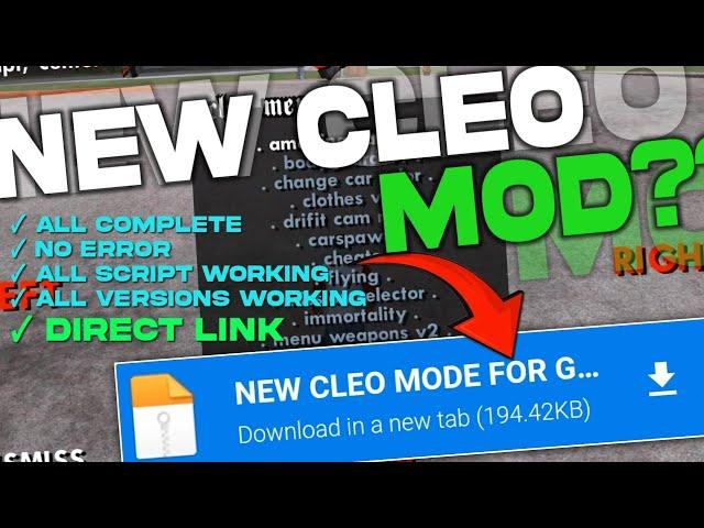 NEW CLEO MOD FOR GTA SAN ANDREAS [ ANDROID/IOS] Direct Link & No Password #gtasanandreas