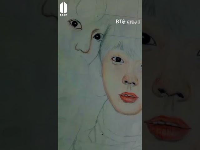 How to draw BTS group colourfulllll drawing#BTS group 방탄소년단 saniya art class