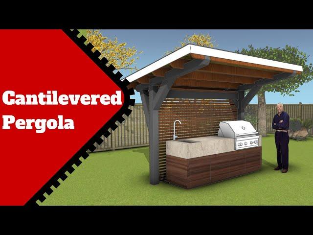 How to Build a Cantilevered Pergola -  DIY Plans