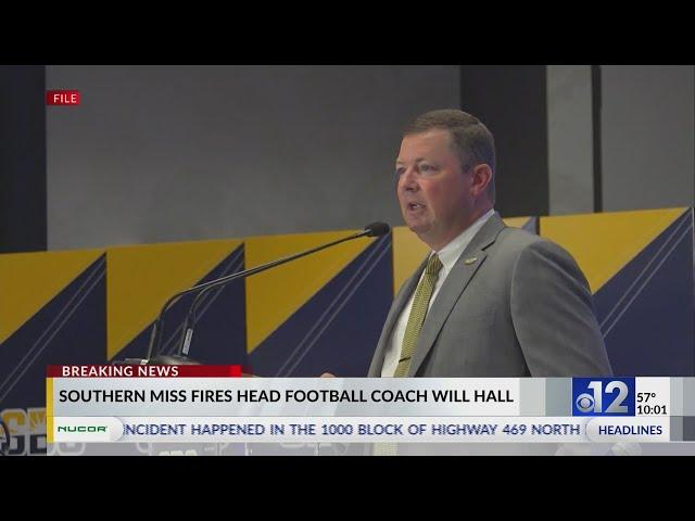 Southern Miss fires head football coach Will Hall