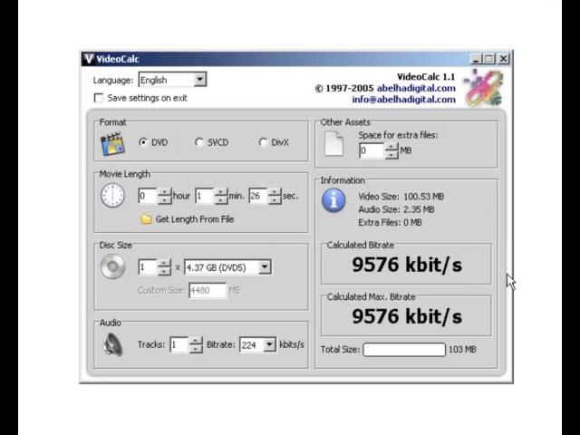 Программа VodeoCalc. Как подсчитать оптимальный битрейт 2
