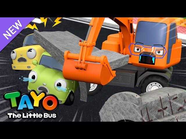 Mega & Hank! Save the City! | Strong Heavy Vehicle Rangers | Tayo Heavy Vehicles | Song for Kids