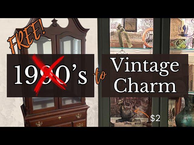 Unlocking Vintage Charm: FREE Cabinet Makeover  & Thrift Store Styling Challenge