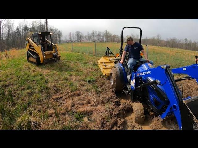 I buried the electric tractor in the mud! Tractor rescue...YouTube style!