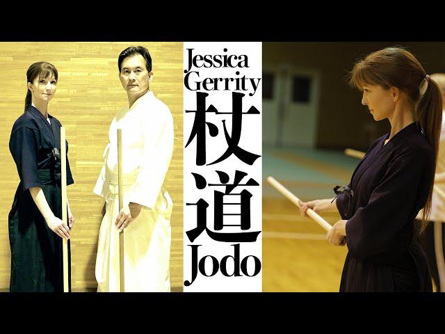 【Jessica tries jodo】Trying Jodo or the way of the jo with Amano Shihan from Joshin Kai