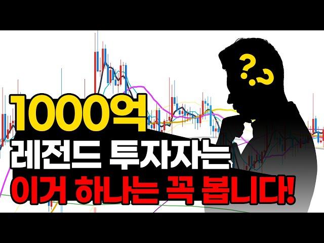 500만원으로 1,000억 만든 레전드 투자자의 지지저항 보는 방식