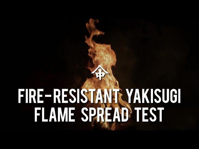 Fire-Resistant Yakisugi - Flame Spread Test w/ Nakamoto Forestry