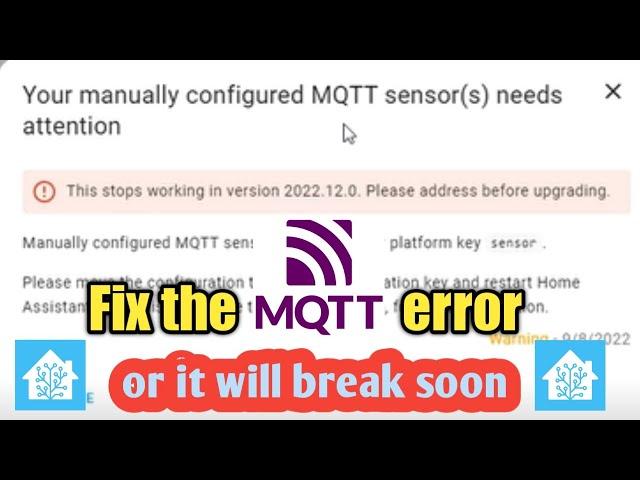 #41 How to Fix the Manual MQTT errors in Home Assistant  vccground