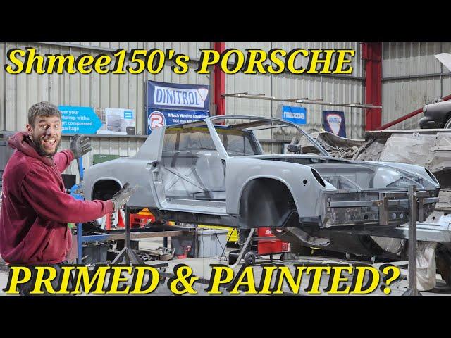 PAINTING PANELS & PRIMING Shmee150's Financial Disaster! HUGE MILESTONES - Porsche 914 Restoration