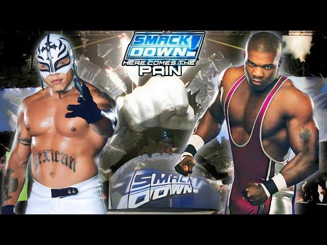 WWE Rey Mysterio vs Shelton Benjamin SmackDown 31 July 2003 | SmackDown Here comes the Pain PCSX2