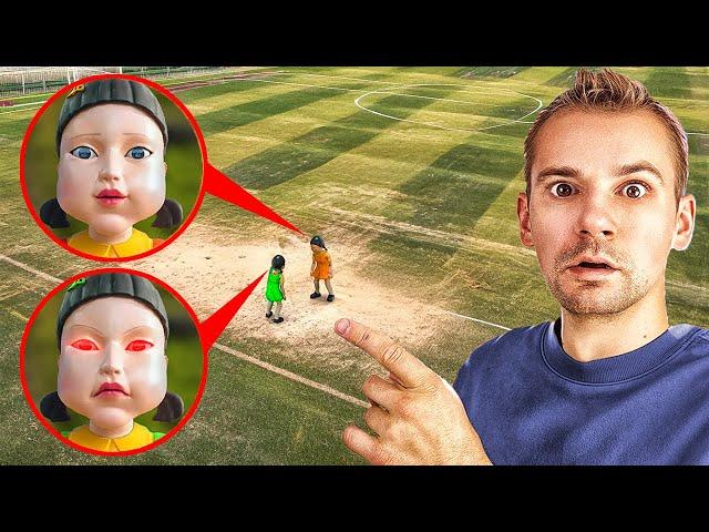 We Met the Squid Game Doll and Her Evil Sister in Real Life! (2 Scary Dolls)