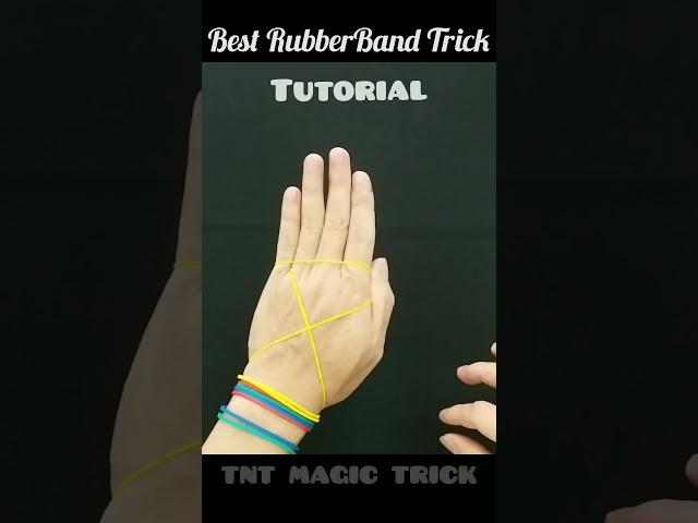 BEST Magic. Tutorial Rubberband Trick (50). #magic #magictrick #shorts #bestmagic #rubberbandtricks