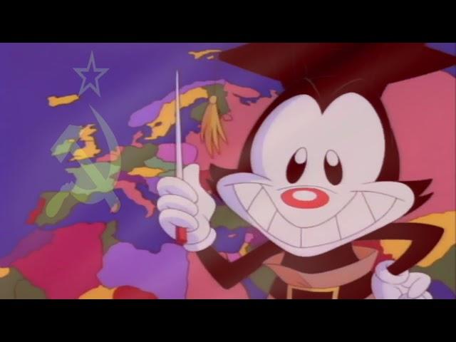 Yakko's World but everytime a (former) communist country is mentioned the soviet anthem plays