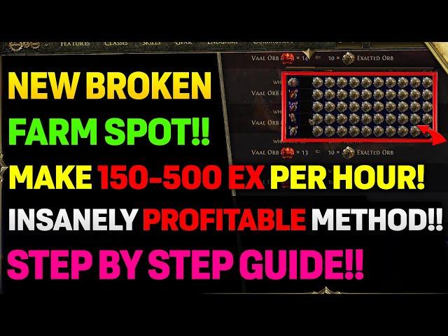 NEW CRAZY POE 2 FARMING SPOT!! | MAKE 150-300-500 Exalt Per Hour This Way!