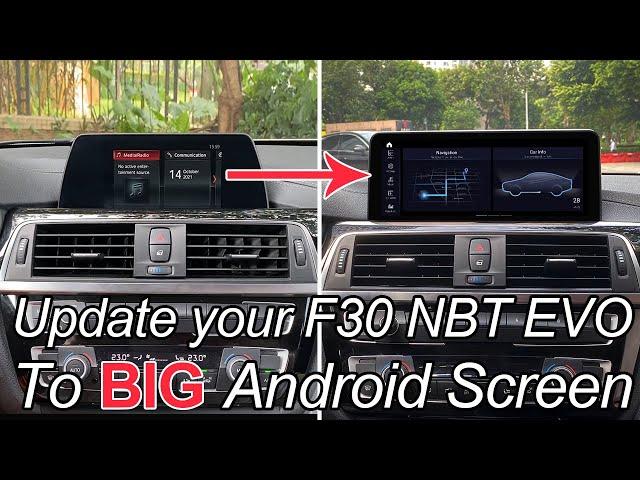 BMW 3 Series F30 NBT EVO ID6(2017-2019) update android CarPlay screen Install video