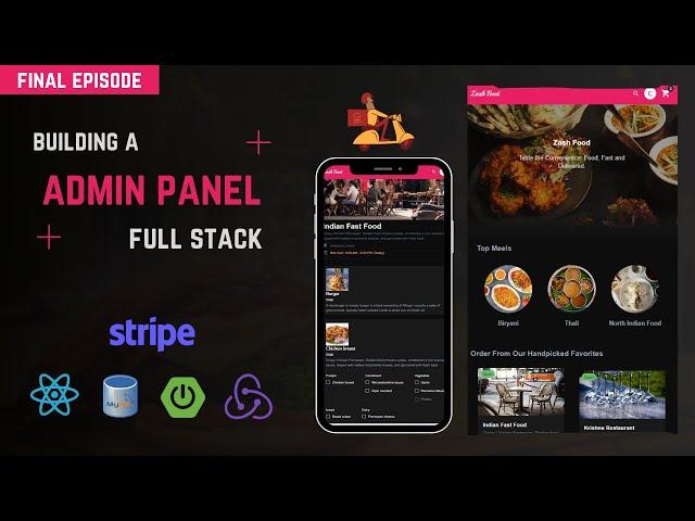 Build A Restaurant Management System Admin Panel Using Spring Boot, React, Tailwind, Mui, Formik