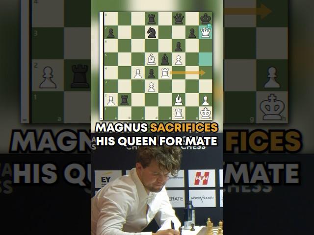 Ding BLUNDERS into MATE and Magnus SACRIFICES His QUEEN to CHECKMATE