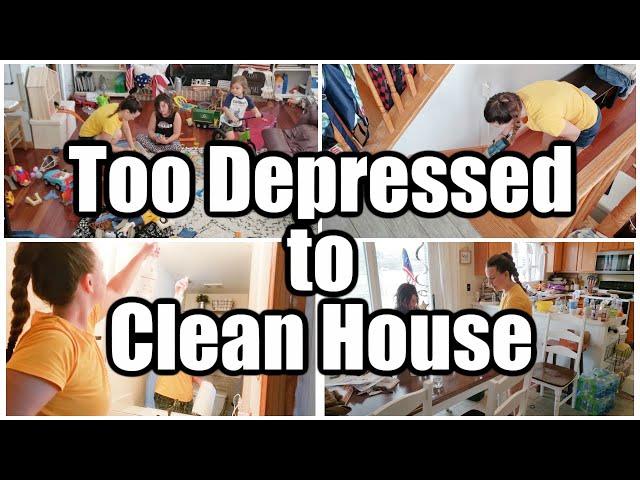 REAL LIFE MESSY HOUSE CLEANING FOR MOMS TOO DEPRESSED TO CLEAN HOUSE/  MESSY TO MINIMAL MAMA